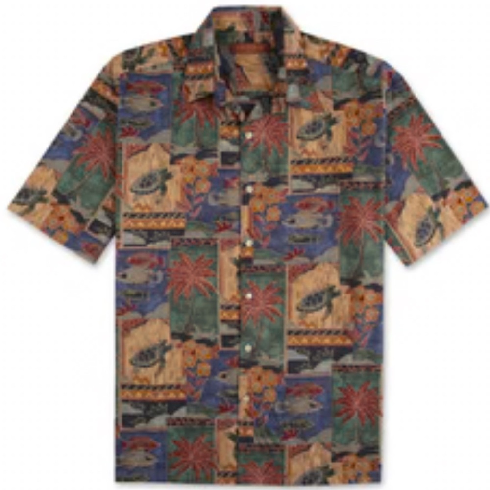 Tori Richard mens short sleeve button down Hawaiian shirt size large